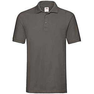 Additional Image 6 - a grey polo shirt with a white logo