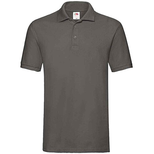 Additional Image 6 - a grey polo shirt with a white logo