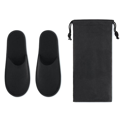 Additional Image 2 - a pair of black slippers