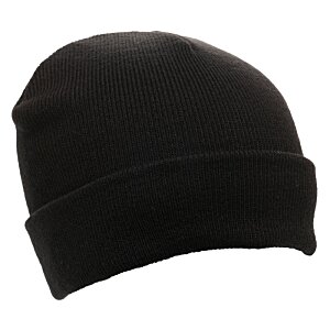 Additional Image 4 - a black beanie on a white background