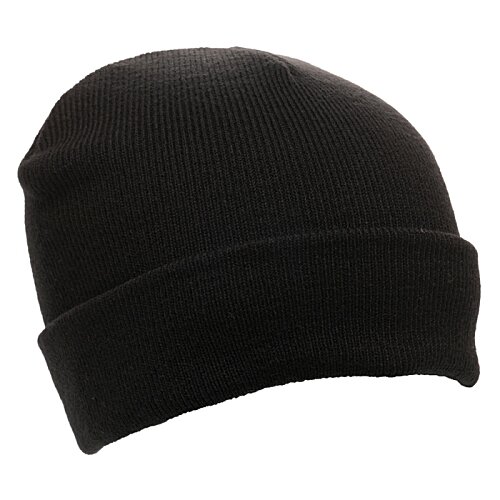 Additional Image 4 - a black beanie on a white background