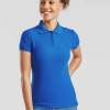 a woman in a blue shirt