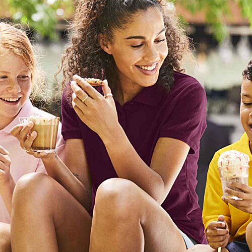 Additional Image 17 - a woman sitting on a bench holding cups