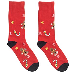 Additional Image 1 - a pair of red socks