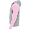 a pink sleeve on a grey sleeve