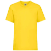 a yellow shirt on a white background