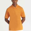 a man in an orange shirt