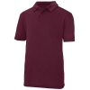 a maroon shirt with collar