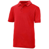 a red shirt with collar