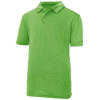 a green polo shirt