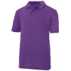 a purple polo shirt on a white background