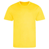 a yellow shirt on a white background