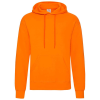 an orange hoodie with a white background