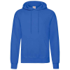 a blue hoodie with a white background