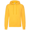 a yellow hoodie with a white background