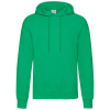 a green sweatshirt with a white background