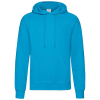 a blue hoodie with a white background