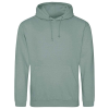 a grey sweatshirt with a hood