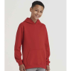 a boy in a red sweatshirt