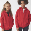 a couple of girls in red jackets