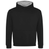 a black sweatshirt with a white background