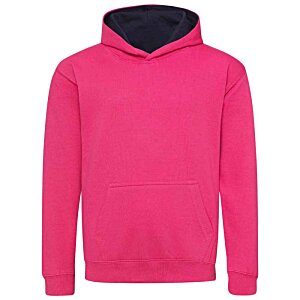 Additional Image 1 - a pink hoodie with a black lining