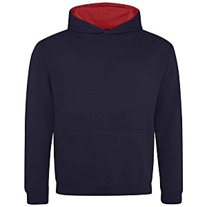 Additional Image 12 - a black sweatshirt with a red lining