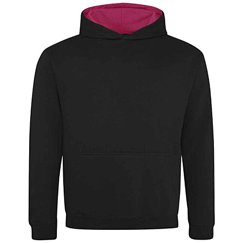 Additional Image 14 - a black sweatshirt with a pink lining