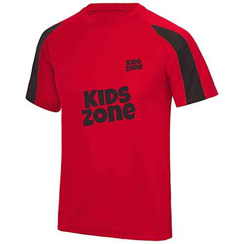 Additional Image 1 - a red shirt with black text