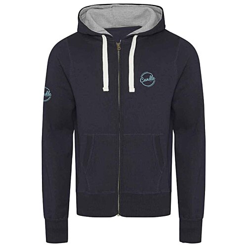 Additional Image 1 - a black jacket with a white zipper