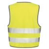 a yellow vest with white stripes