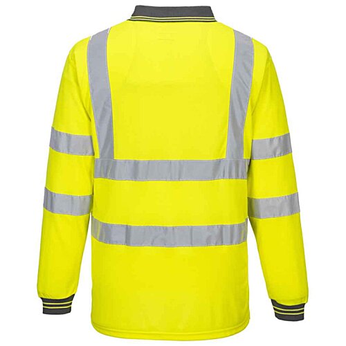 Additional Image 2 - a yellow jacket with grey stripes