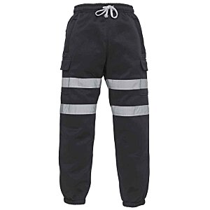 Additional Image 3 - a pair of black pants with white stripes