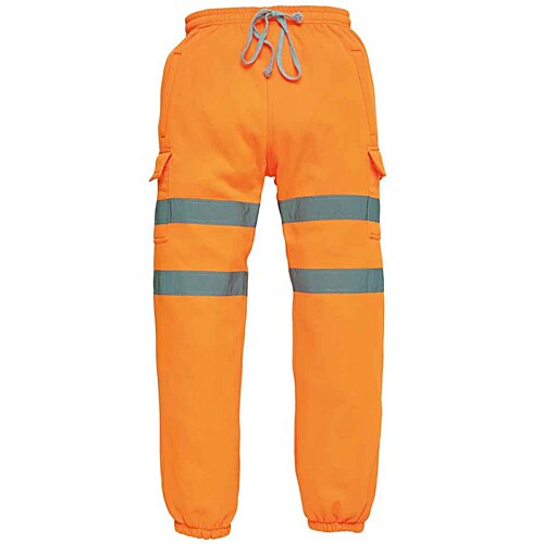 Additional Image 4 - a pair of orange pants with grey stripes