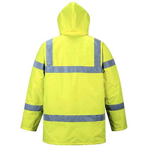 Additional Image 2 - a yellow jacket with blue stripes
