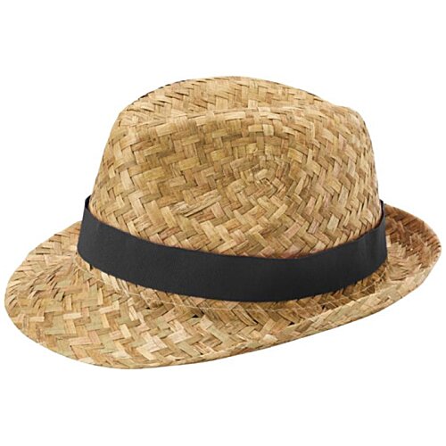 Additional Image 5 - a brown hat with a black band