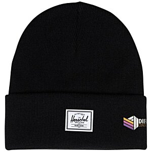 Additional Image 2 - a black beanie with a white patch