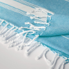 Additional Image 6 - a close up of a blue and white blanket