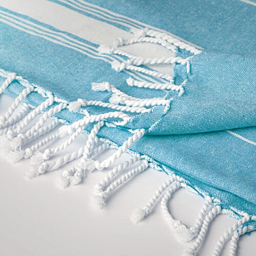 Additional Image 6 - a close up of a blue and white blanket