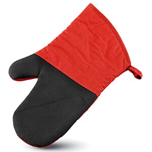 Additional Image 3 - a red and black oven mitt