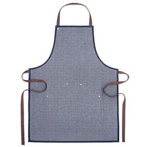Additional Image 1 - a grey apron with red straps