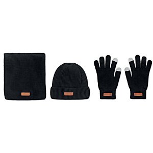 Additional Image 1 - a group of black gloves and hat
