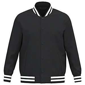 Additional Image 3 - a black jacket with white stripes