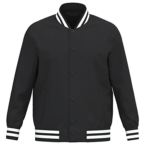 Additional Image 3 - a black jacket with white stripes