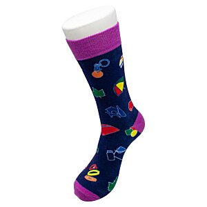 Additional Image 1 - a purple and blue sock