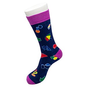 Additional Image 2 - a purple and blue sock