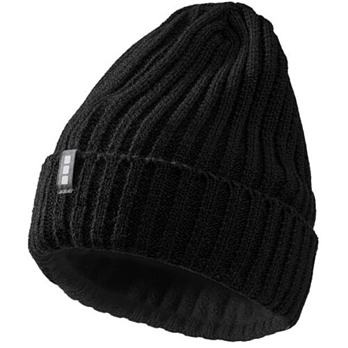 Additional Image 1 - a black knit hat on a white background
