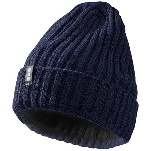 Additional Image 3 - a blue knit hat on a white background