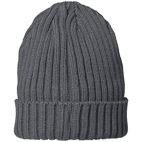 Additional Image 4 - a grey knit hat on a white background