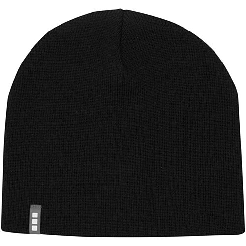 Additional Image 1 - a black beanie with a white logo